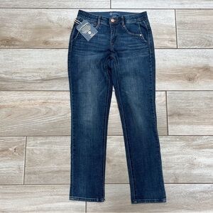 Democracy “Girlfriend” jeans, Ab solution, sz 6, straight leg, dark wash
